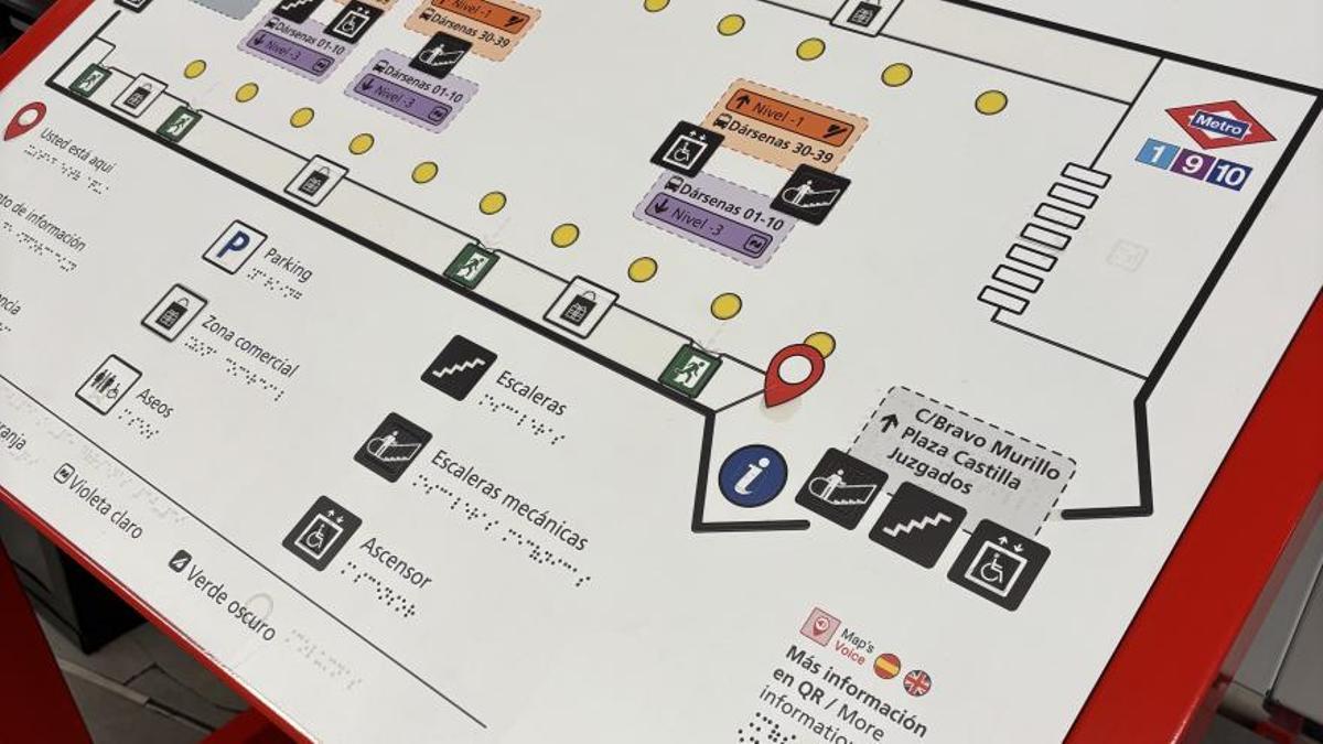 Mapa accesible de la estación