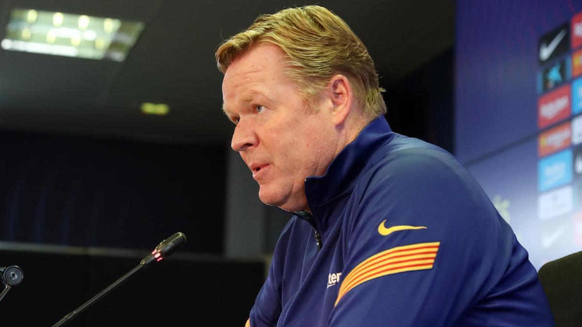 Ronald Koeman en rueda de prensa