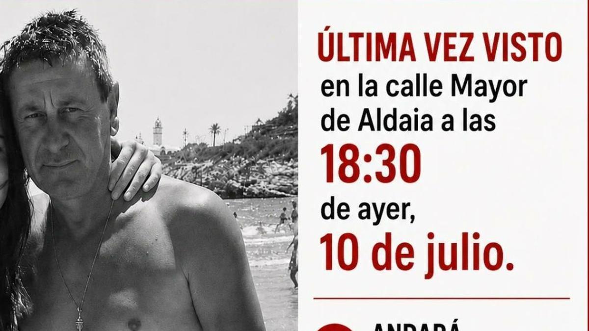 El hombre desaparecido en Aldaia