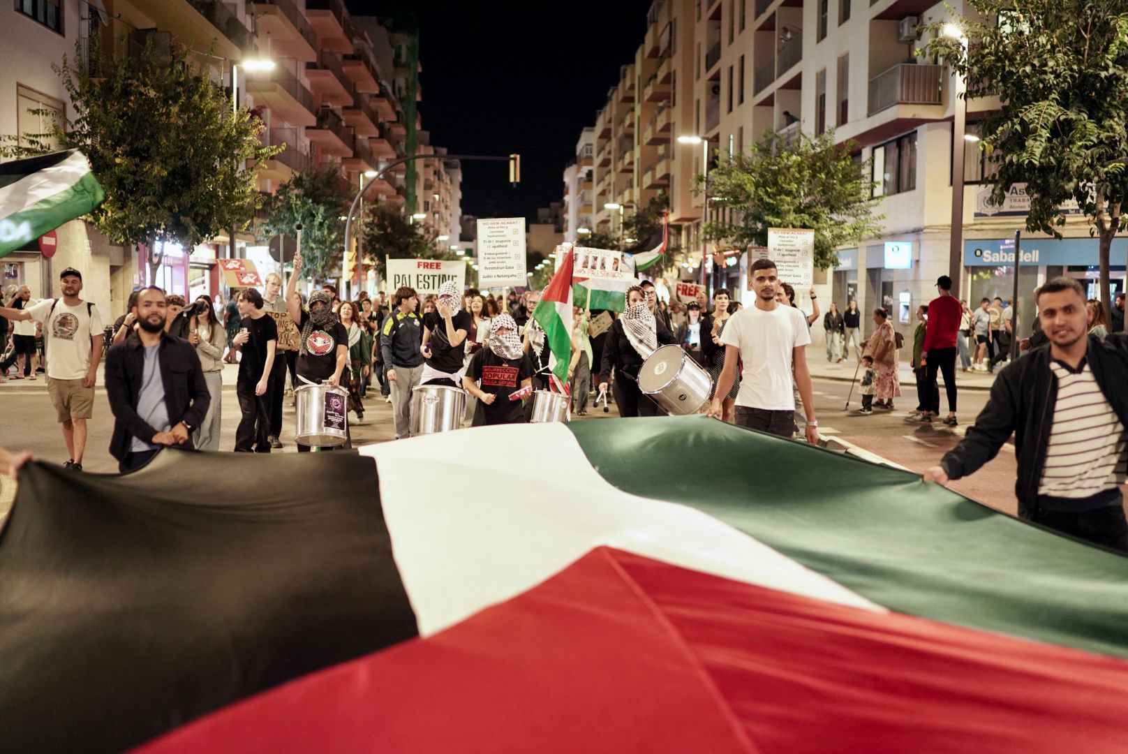 Manifestación en Ibiza en solidaridad con el pueblo palestino