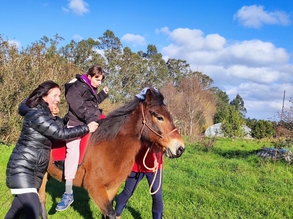 Un momento del paseo de la alumna Alba Ferrándiz.