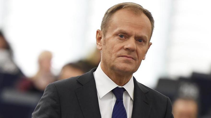 Donald Tusk al Parlament Europeu.