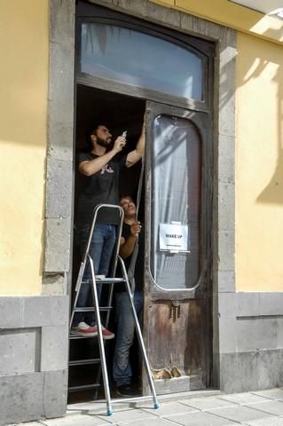 Preparativos para el rodaje de 'Down a dark hall'