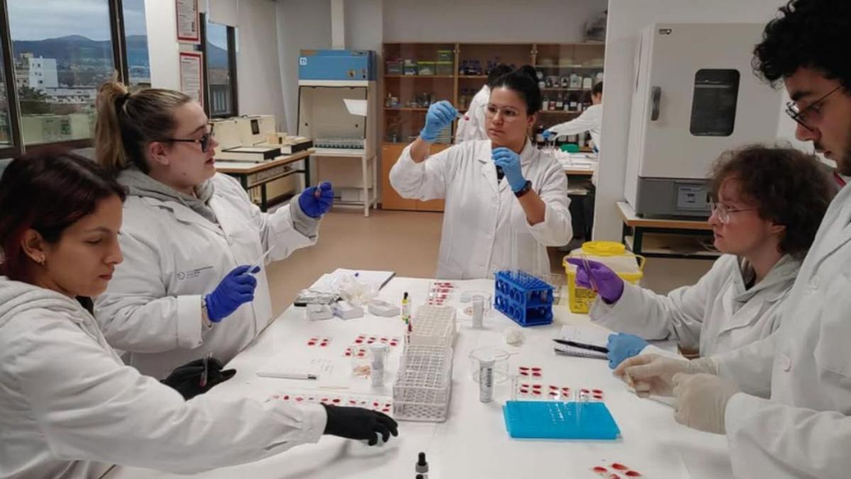 Alumnos del GS de Laboratorio clínico e biomédico del CPR Aloya, con concierto.