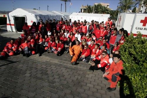 Simulacro de rescate a inmigrantes en Águilas