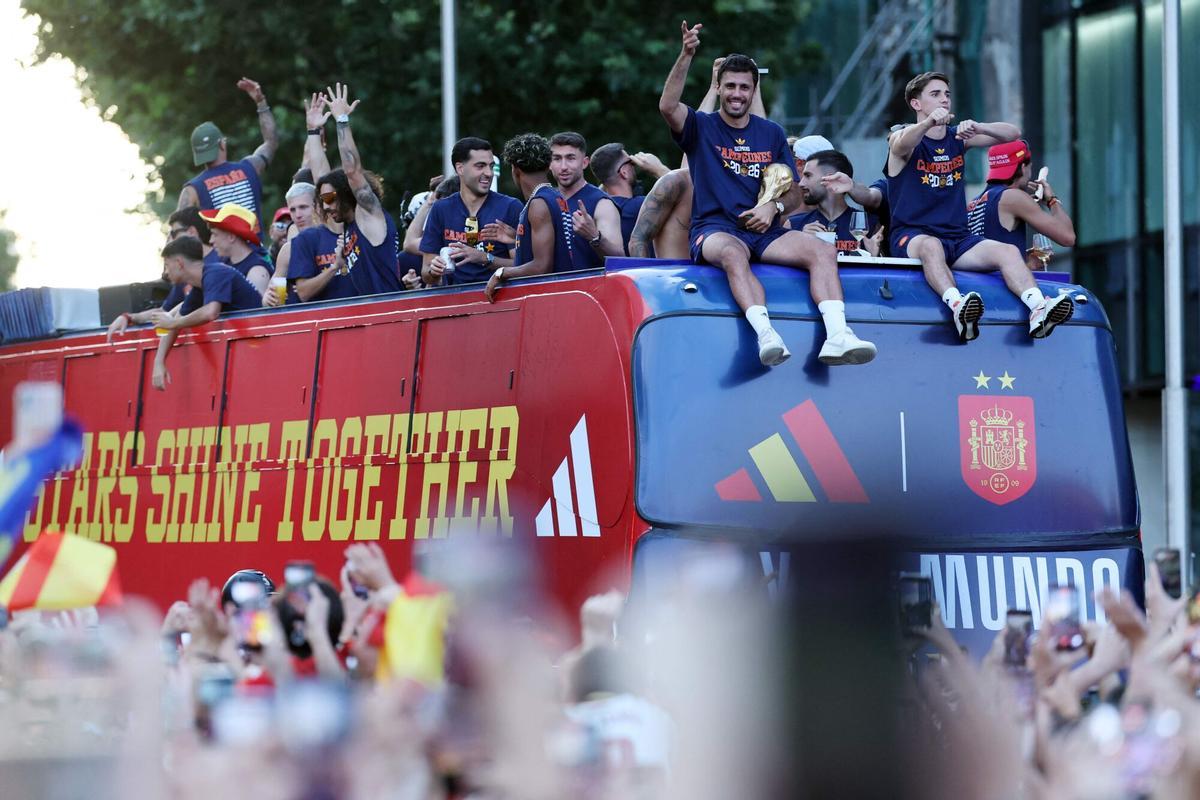 La celebración de los campeones del mundo por las calles de Madrid