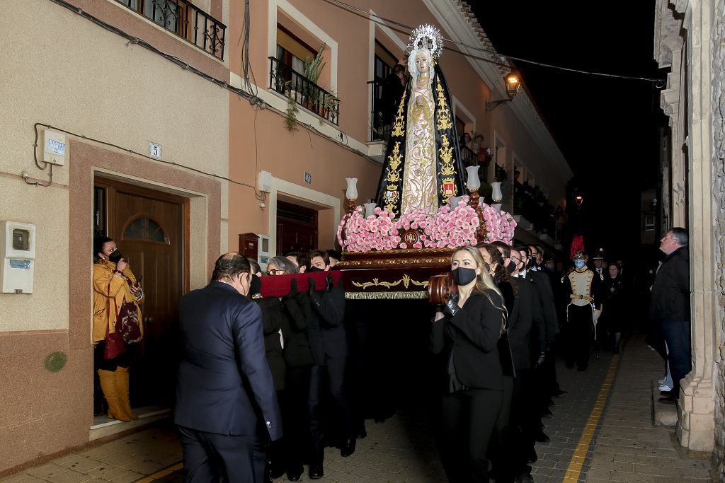 Semana Santa de Lorca 2022: Virgen de la Soledad del Paso Negro, iglesia y procesión