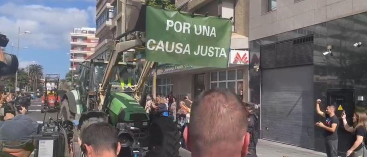 Protesta de agricultores y ganaderos en Las Palmas de Gran Canaria (21/02/2024)