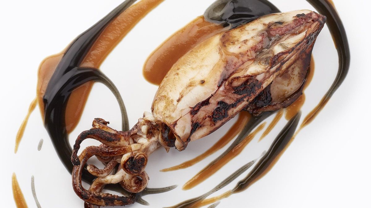 El chipirón con 'miso' y salsa de cebolla quemada de Alejandro Serrano.