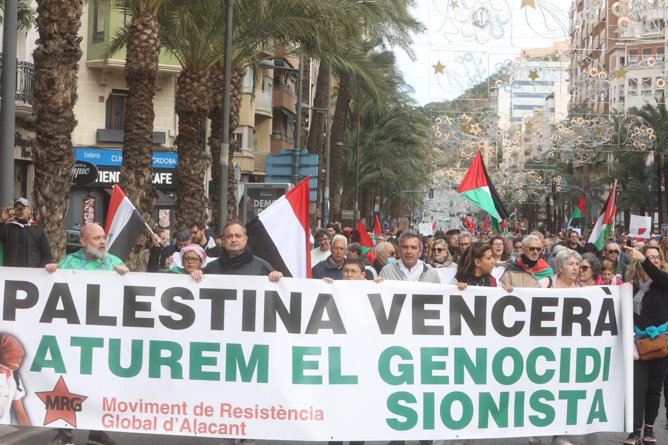 Manifestación en Alicante en apoyo a Palestina