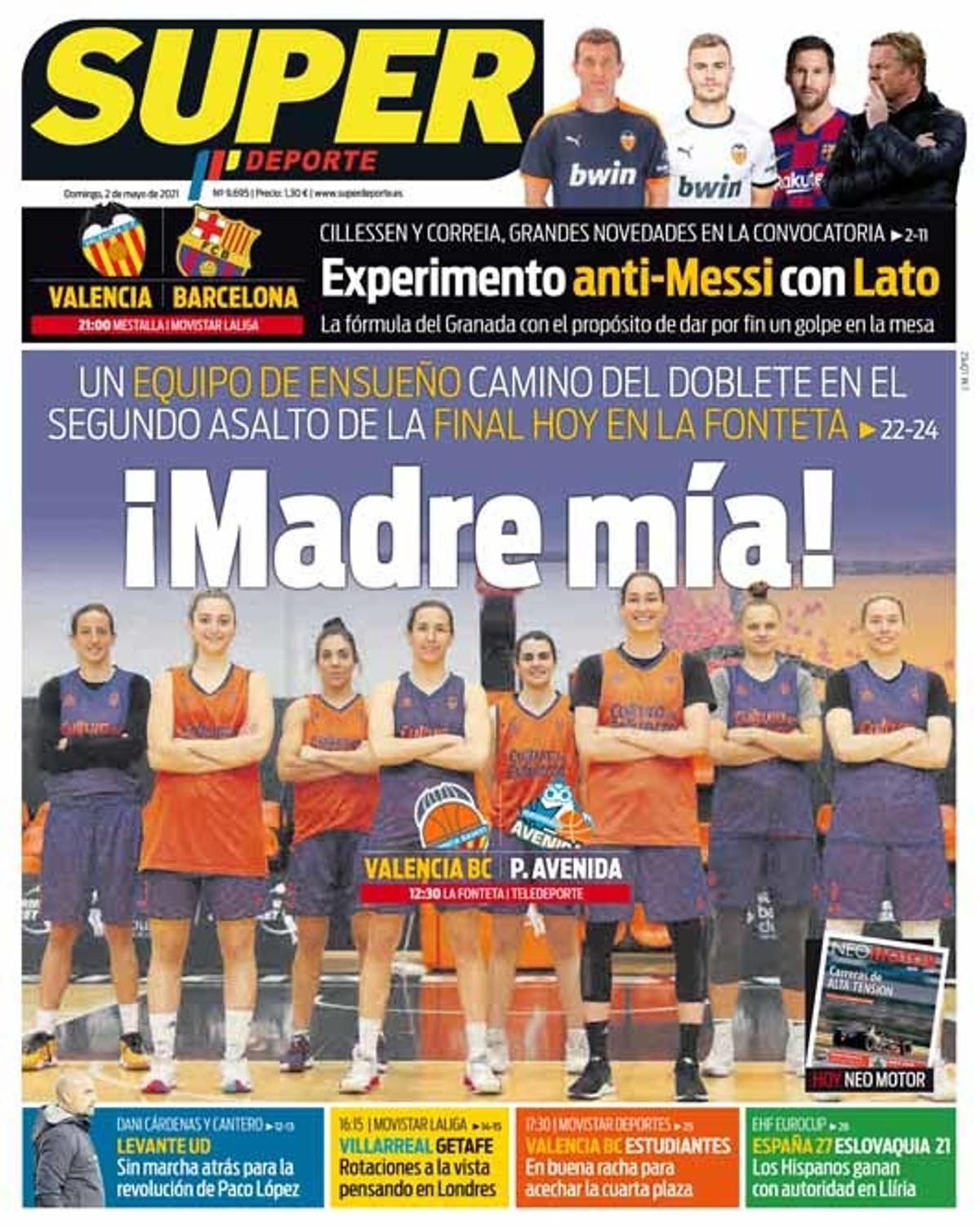 La portada de SUPER de este domingo