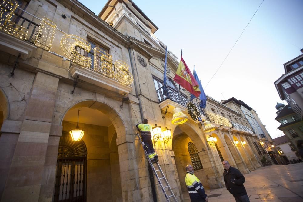 Luces navideñas en Oviedo