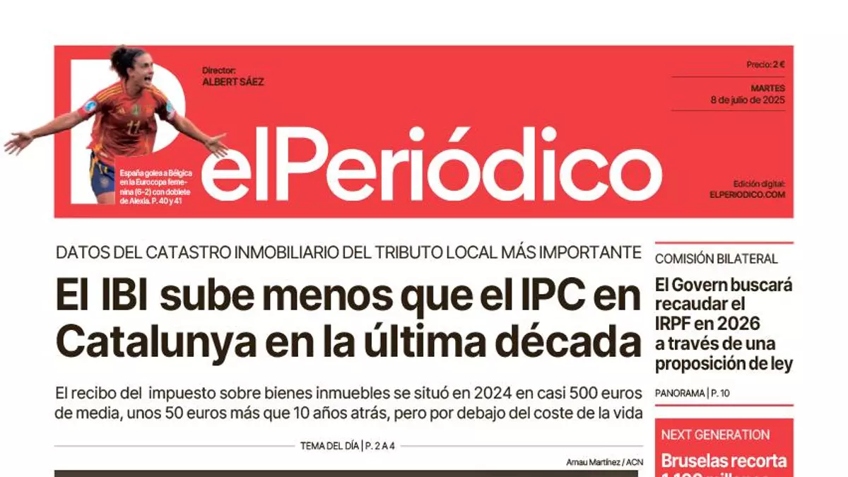 La portada de EL PERIÓDICO del 8 de julio de 2025
