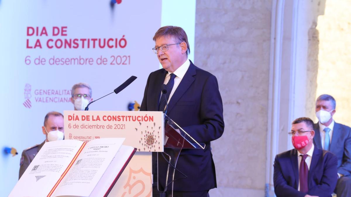 Ximo Puig, durante su intervención.