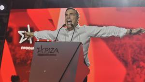 El exlíder de Syriza Alexis Tsipras, en un mitin en atenas en mayo de 2023.