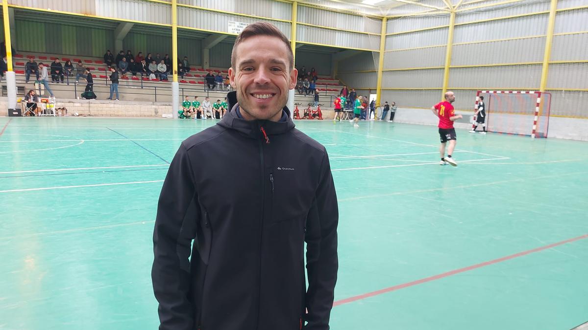 Roberto Balsera este domingo en el polideportivo.