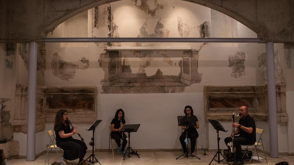El cuarteto "Arghul", en un concierto ofrecido en la capital zamorana.