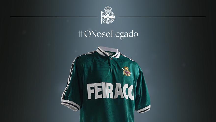 El Depor reedita la camiseta verde de Feiraco