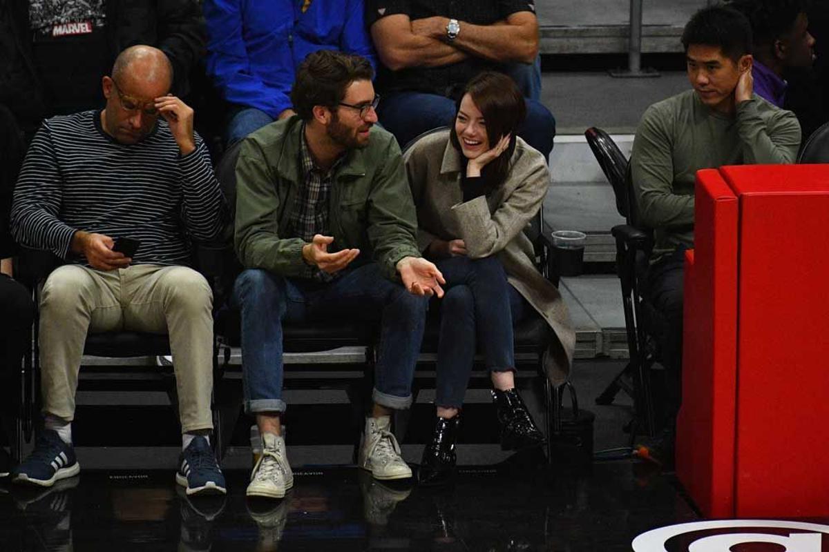 Emma Stone y Dave McCary, en su primera aparición como pareja