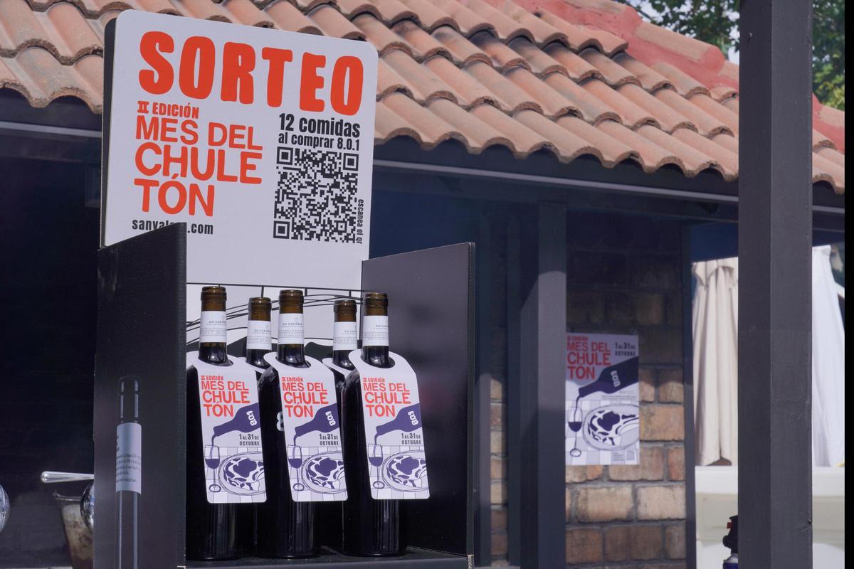 Promoción del sorteo tras comprar vino de Bodegas San Valero.