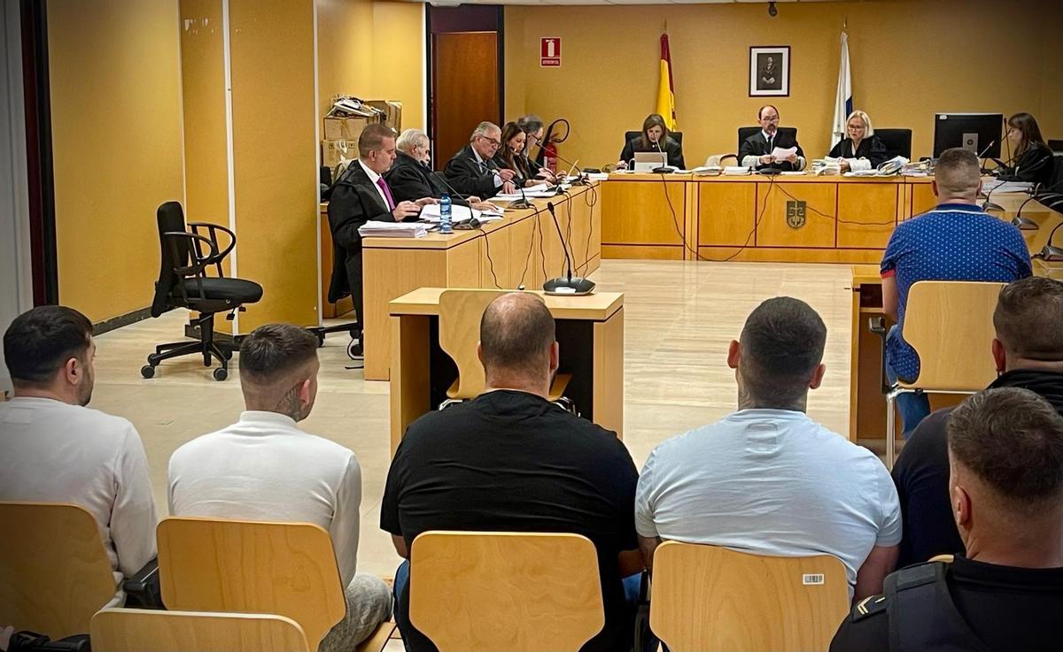 Los acusados durante una de las sesiones del juicio.