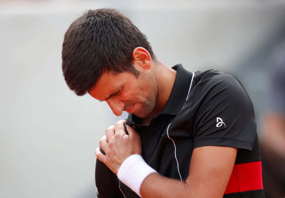 Partido entre Cecchinato y Djokovic en París