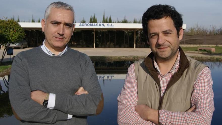 Los gerentes de Agromasán, Joaquín Madrid y Juan Miguel Navarro.