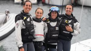 De izquierda a derecha: Paula Barceló, Neus Ballester, Silvia Mas y María Cantero, integrantes del Sail Team BCN.