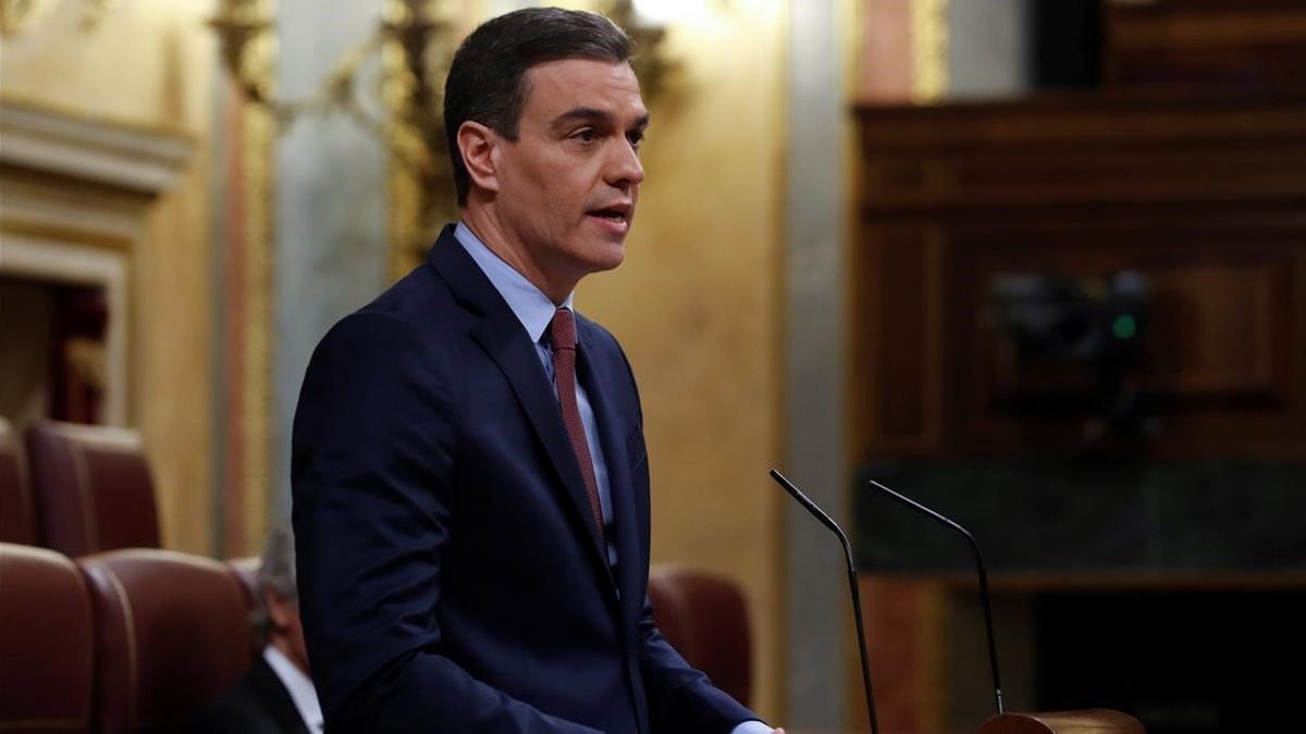 Sánchez, durante su intervención