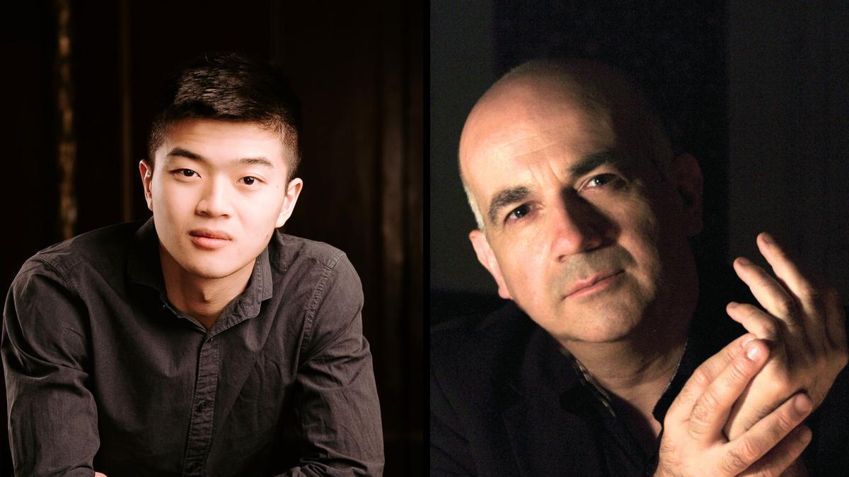 El pianista de Hong Kong Hans Chan i el pianista francès Hugues Leclère.