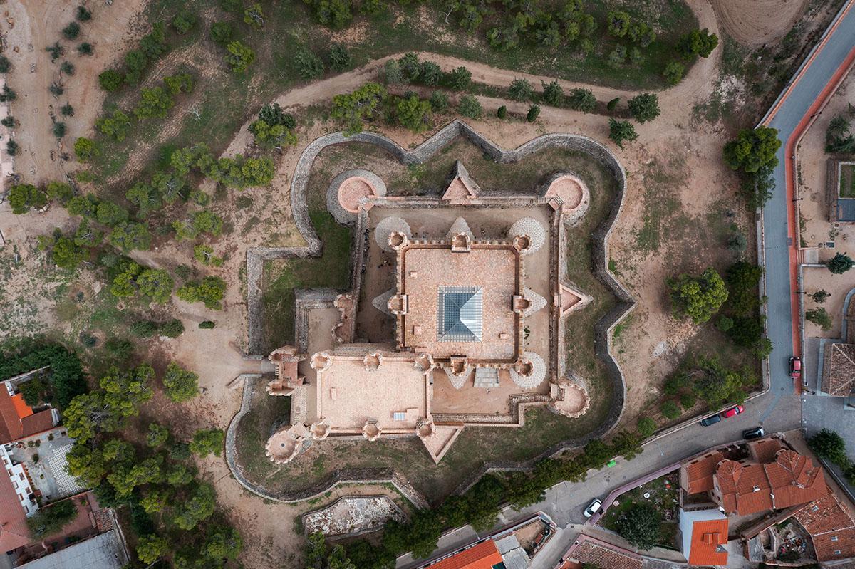 Vista aérea del Castillo de Guadamur