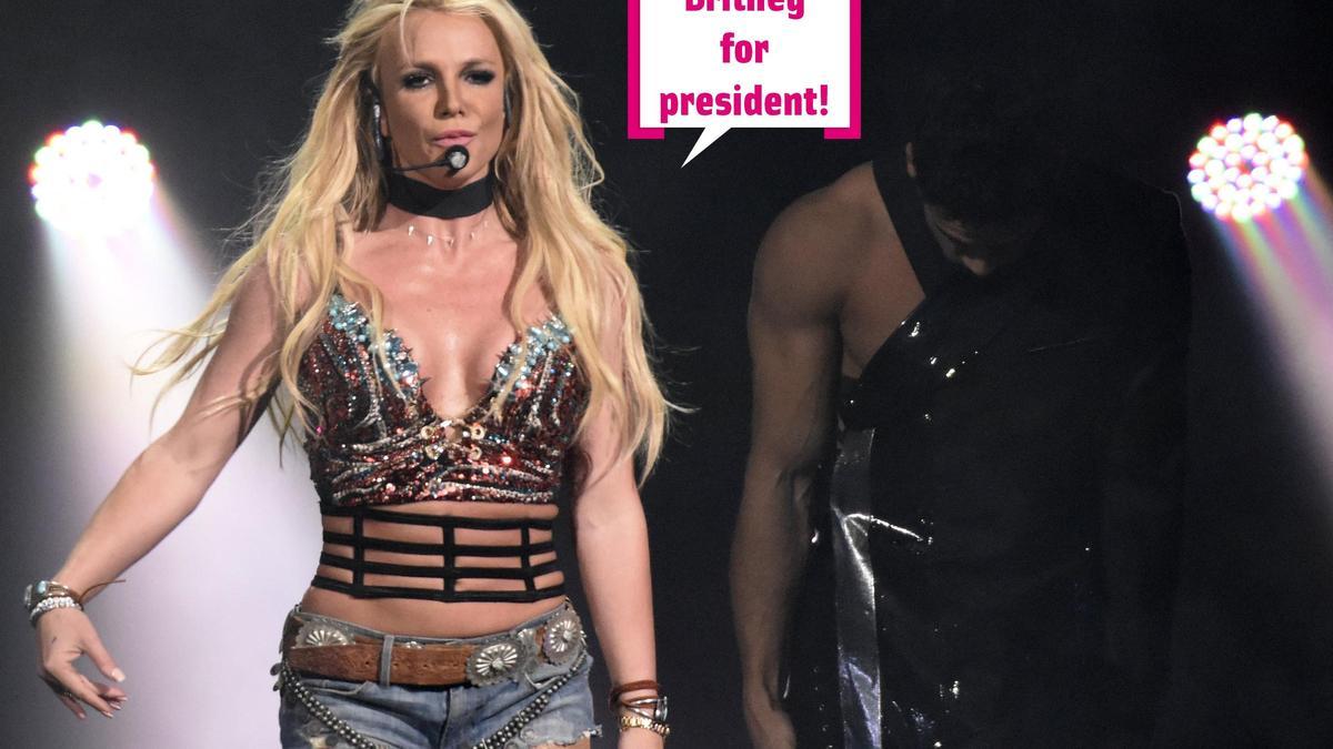 Britney durante una actuación en Las Vegas