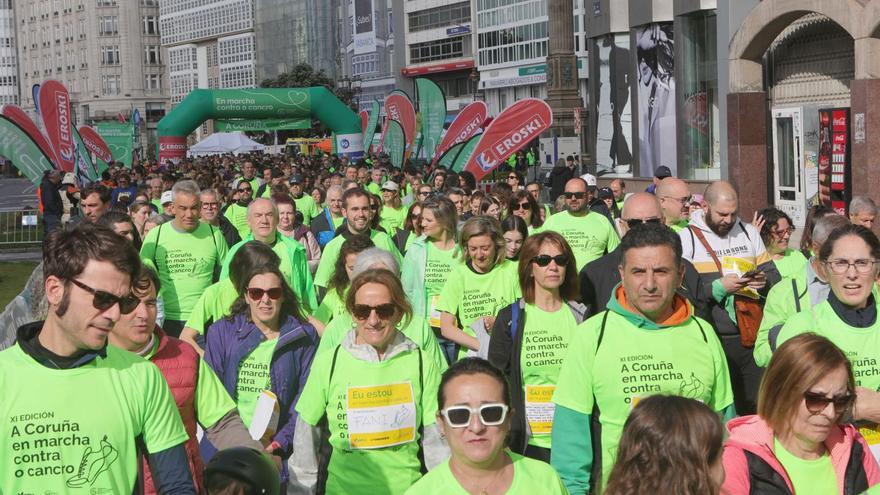 Marcha contra el cáncer, el pasado 19 de mayo en A Coruña. |   // IAGO LÓPEZ