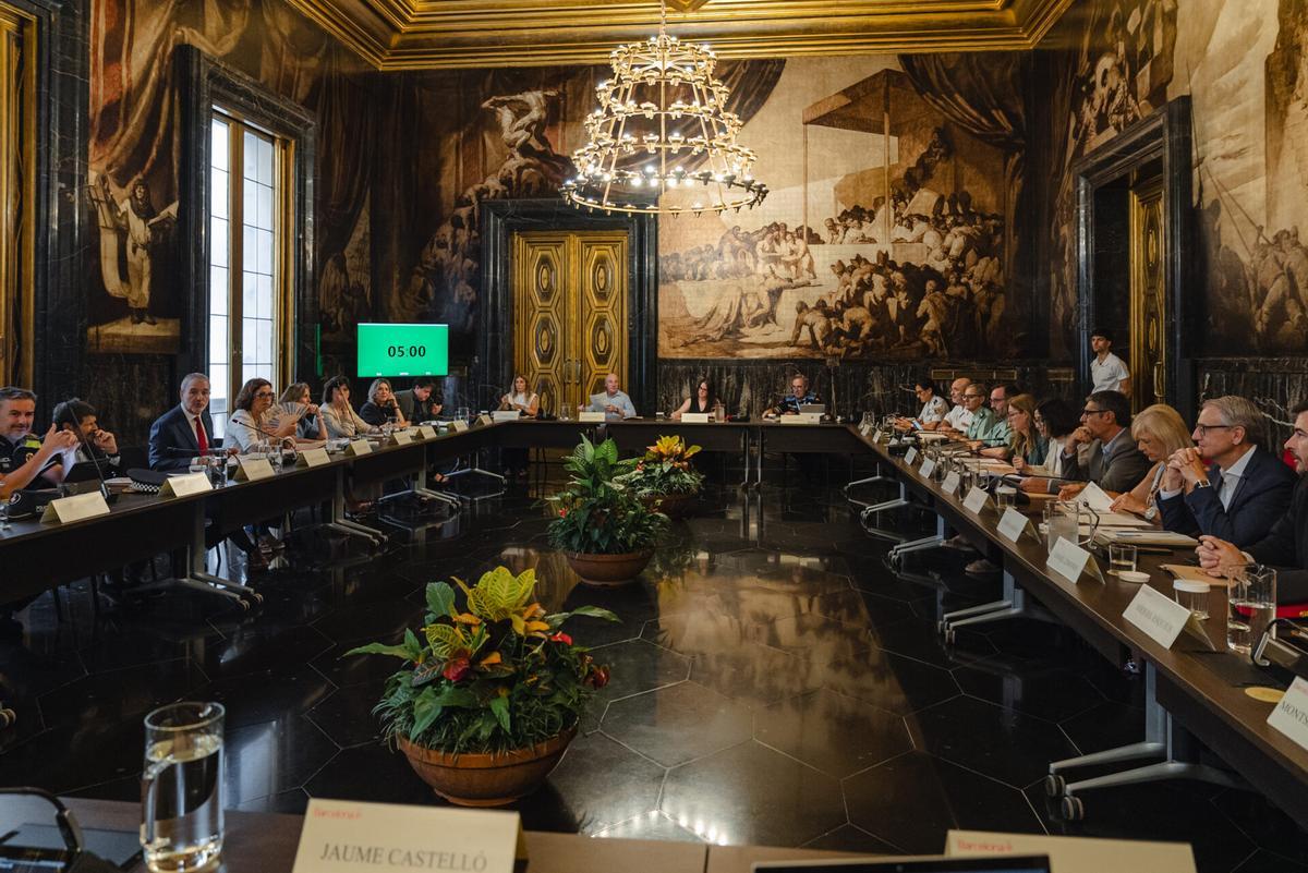 Imagen de la Junta de Seguridad Local de Barcelona, celebrada este lunes 20 de julio