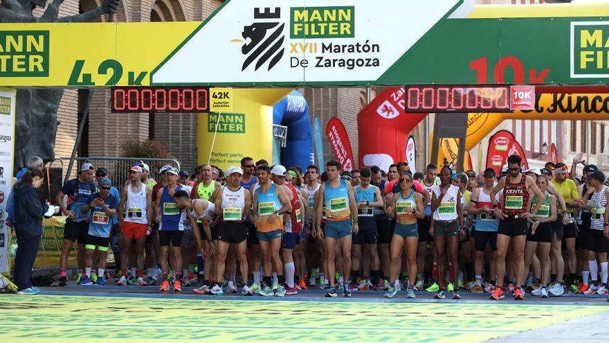 Más de 6.000 personas han participado en la 10K y el Maratón de Zaragoza Mann-Filter