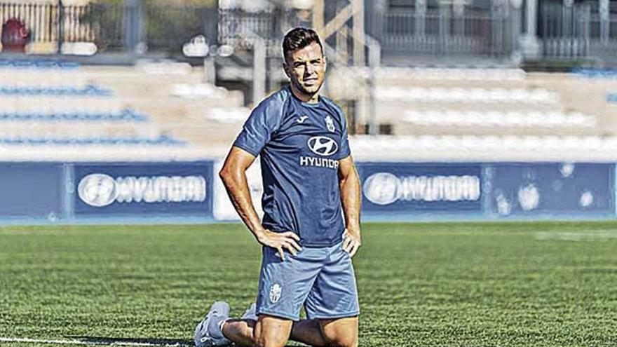 Gabarre durante el entrenamiento que realizÃ³ ayer el equipo.