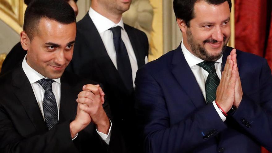 Luigi di Maio, líder de l´M5Stelle, i Matteo Salvini, líder de la Lliga, governaran junts.