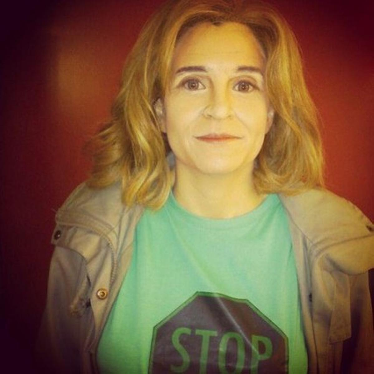 Agnès Busquets caracteritzada com a Ada Colau a ’Polònia’. Agnès Busquets caracteritzada com a Ada Colau a ’Polònia’.