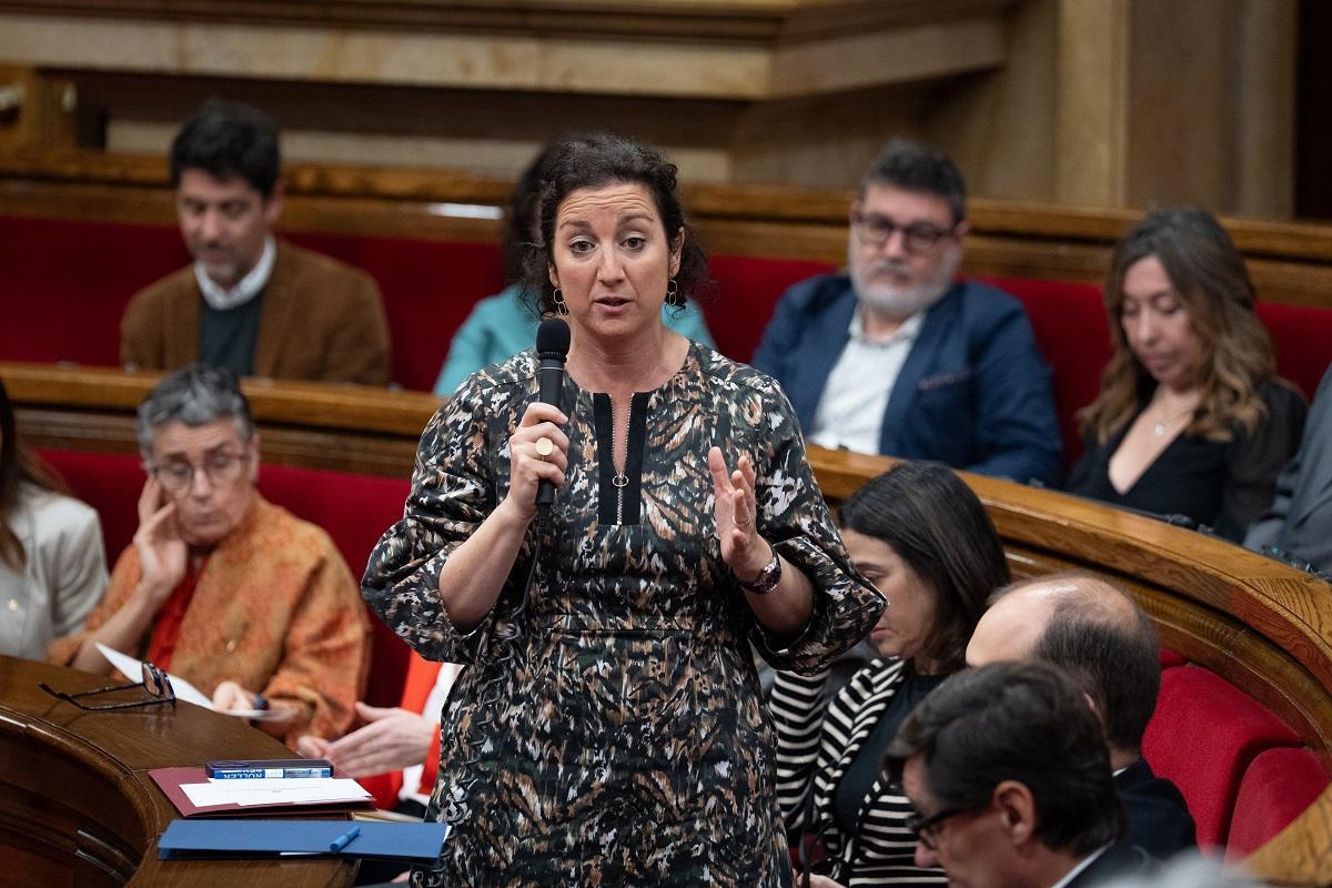 La consellera de Economia, Alícia Romero, durante el pleno del Parlament La consellera de Economia, Alícia Romero, durante el pleno del Parlament