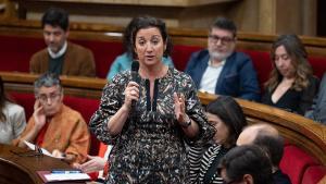 La consellera de Economia, Alícia Romero, durante el pleno del Parlament