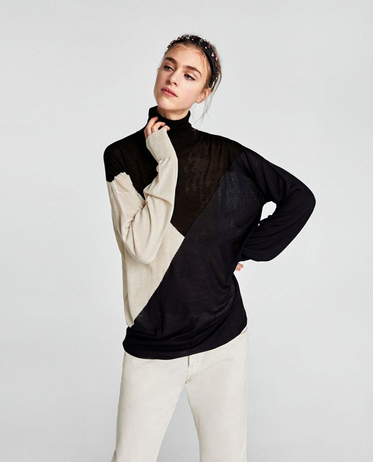 Nueva colección de Zara: jersey 'color block'