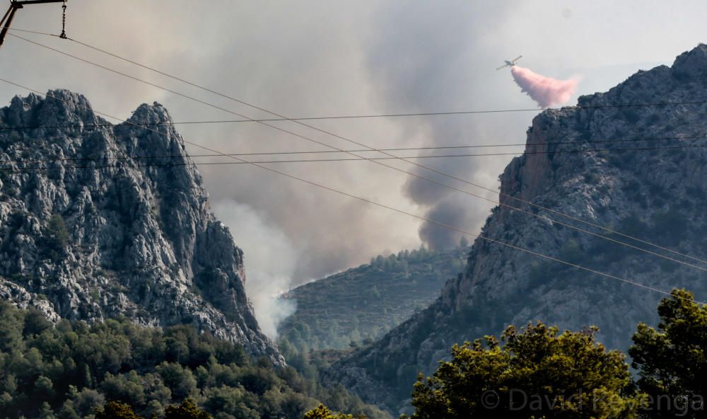 La superficie afectada abarca suelo de Bolulla, Tárbena, Callosa d´en Sarrià y Xaló