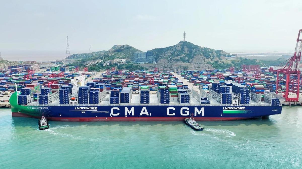 Portacontenedores de la naviera CMA CGM