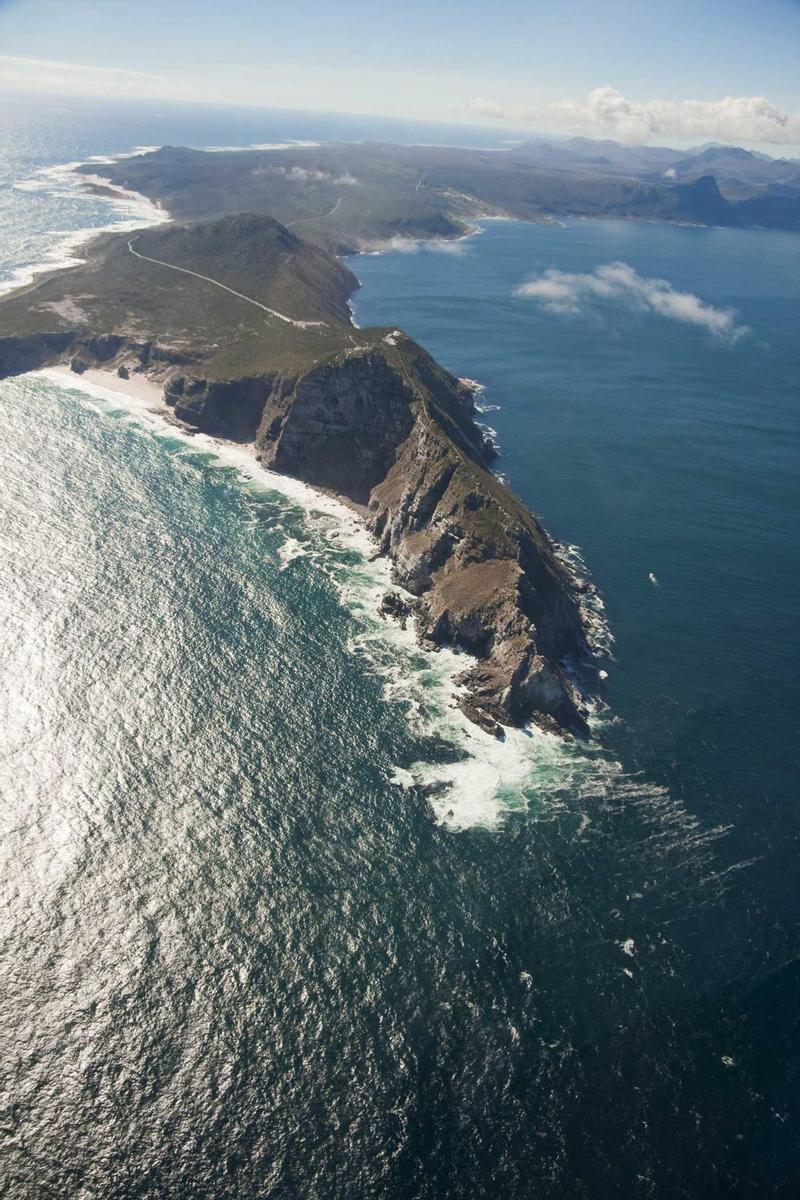 Vista aérea del Cabo de Buena Esperanza