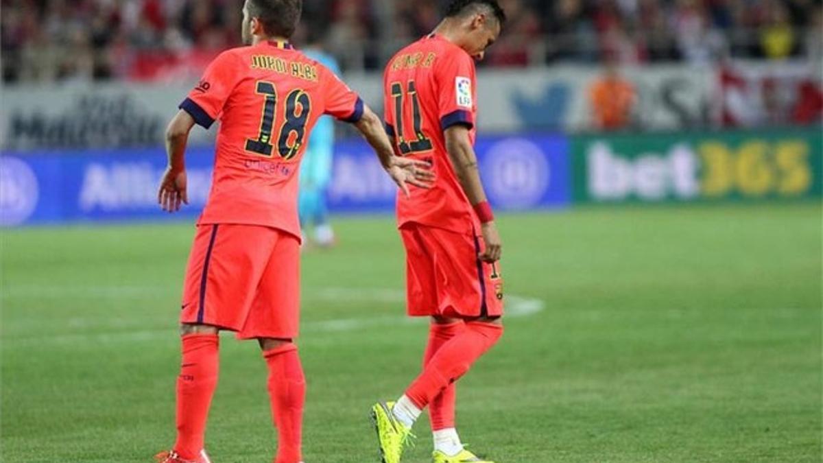 Neymar, sustituido en Sevilla