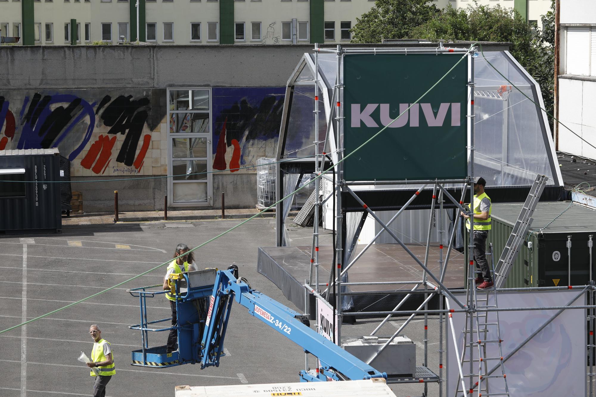 Así se prepara el espacio Kuivi que arranca mañana en el antiguo HUCA