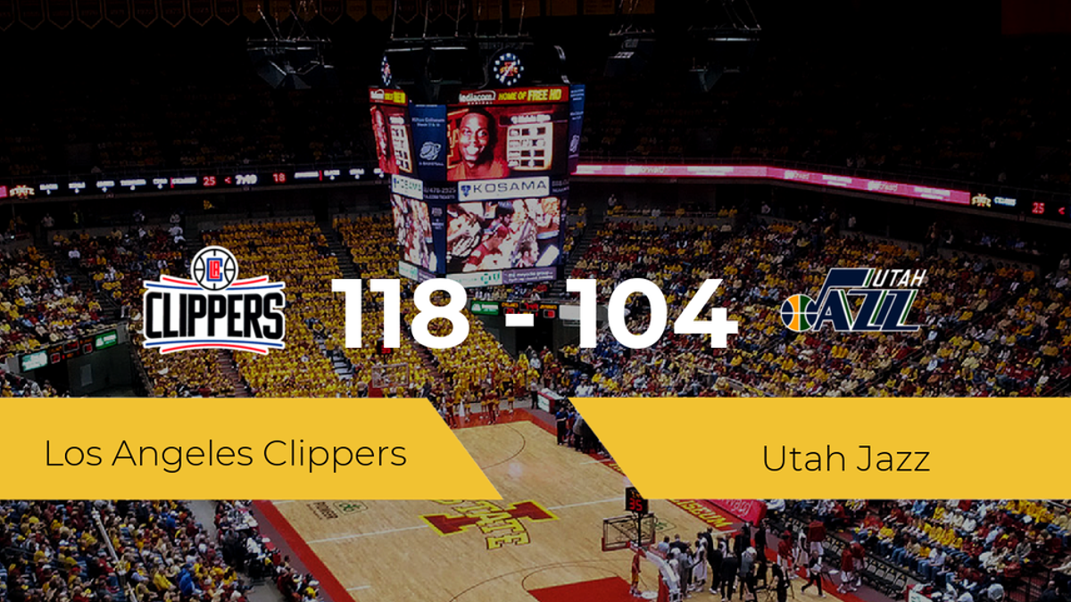 Los Angeles Clippers gana a Utah Jazz por 118-104