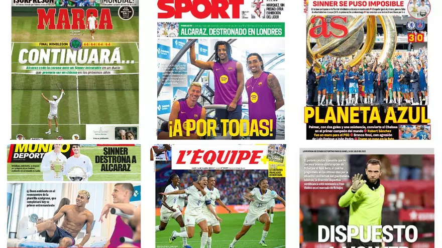 La vuelta del Barça, Alcaraz o la final del Mundial de Clubes, protagonistas en portadas