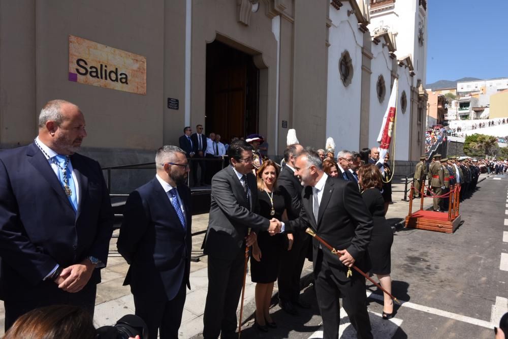 Ángel Víctor Torres, en los actos de la festividad de la Virgen de Candelaria