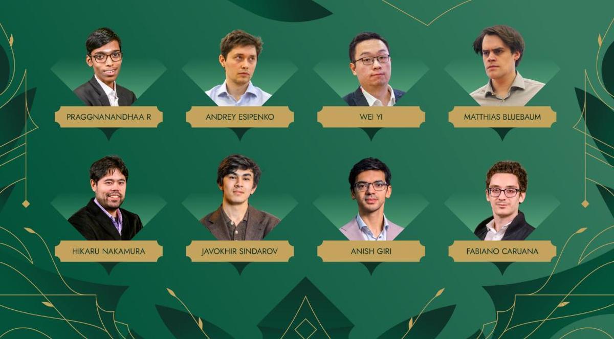 Los ocho participantes en el torneo de Candidatos 2026